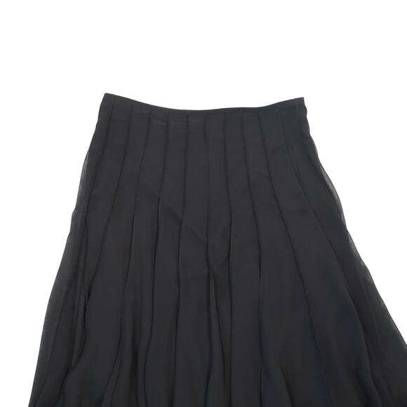 Vintage Y2K Cachet Black Tiered Midi Peasant Skirt 12 - Picture 2 of 4